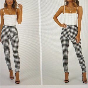 Black and White Checkered Pants for Work
